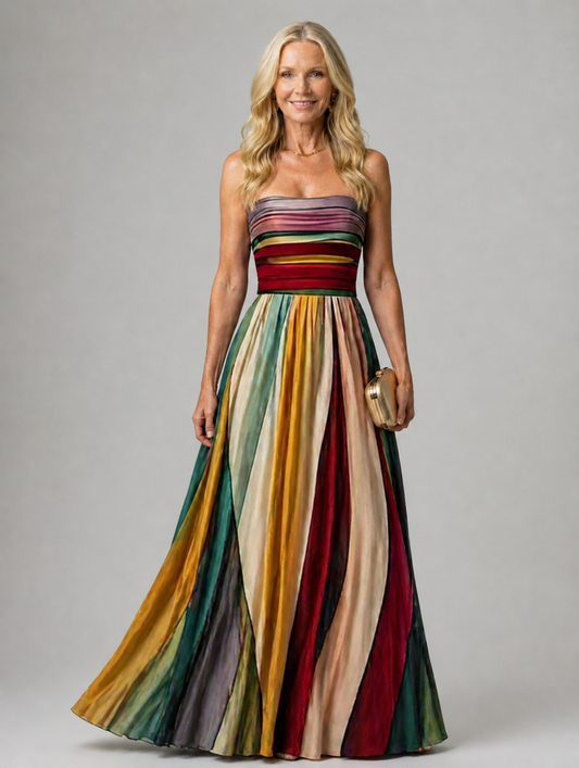 Vera Rome™ | Vestido sin tirantes de corte en A