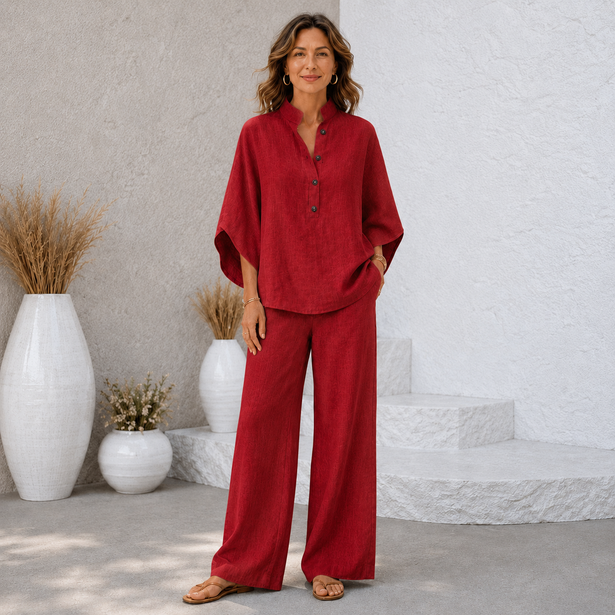 Mariel | Conjunto de algodón y lino