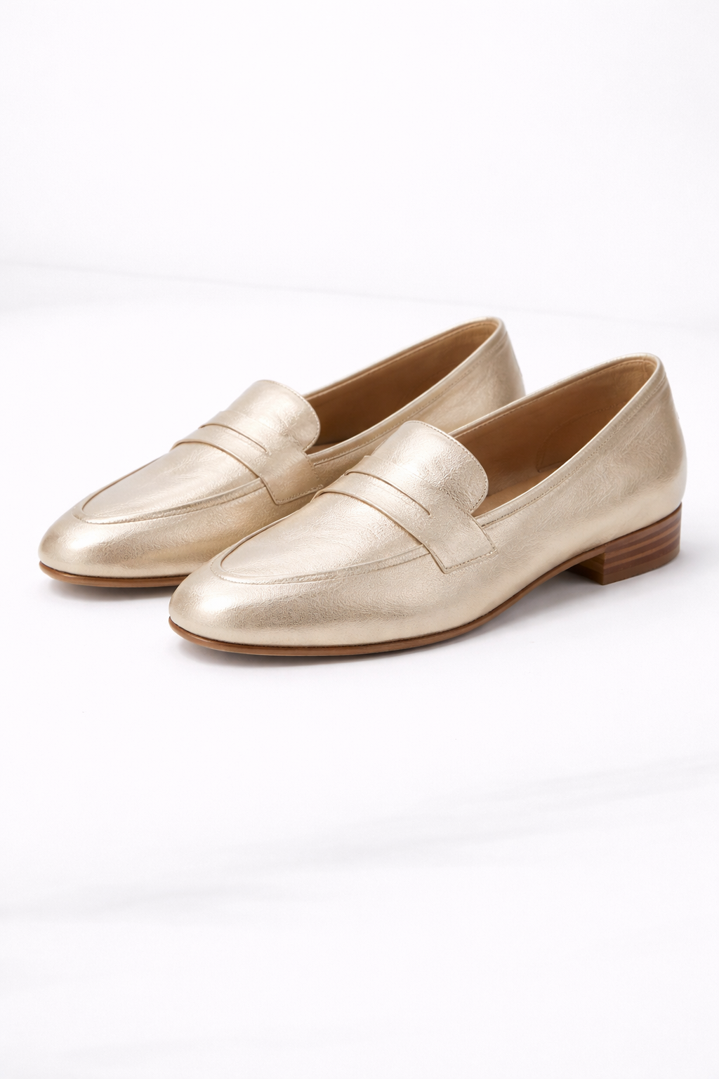 Aurelia | Mocasines elegantes en tono dorado claro