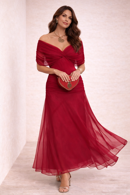 Louise | Vestido largo de ceremonia con escote en V