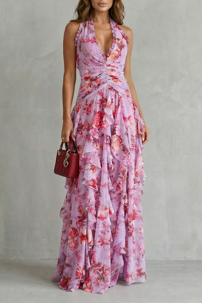 Belladina | Vestido largo con cuello halter