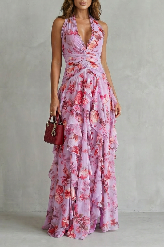 Belladina | Vestido largo con cuello halter