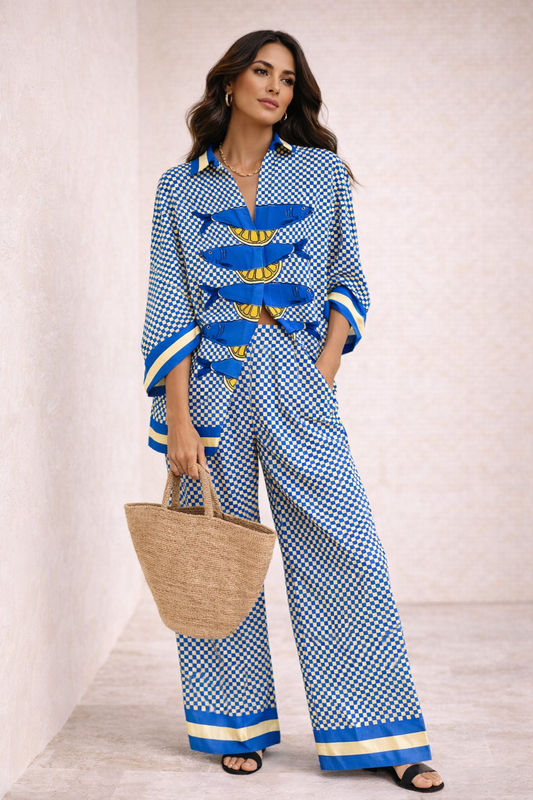 Yareli | Conjunto elegante de lino y algodón