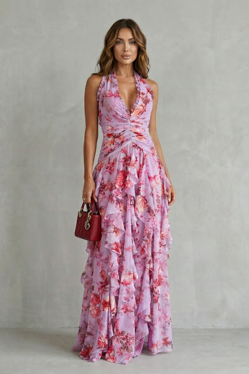 Belladina | Vestido largo con cuello halter