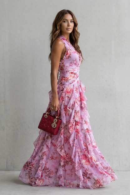 Belladina | Vestido largo con cuello halter