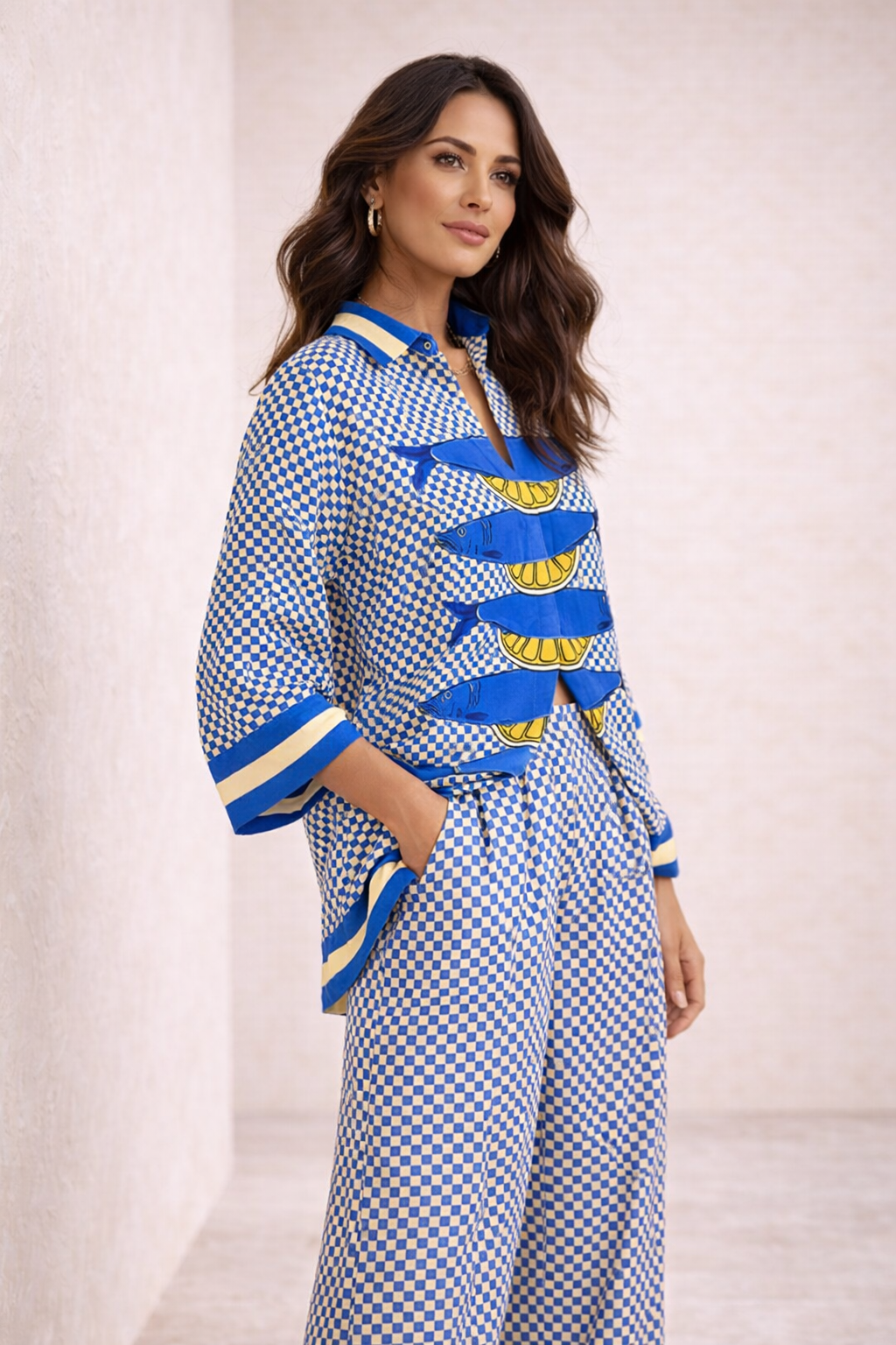 Yareli | Conjunto elegante de lino y algodón