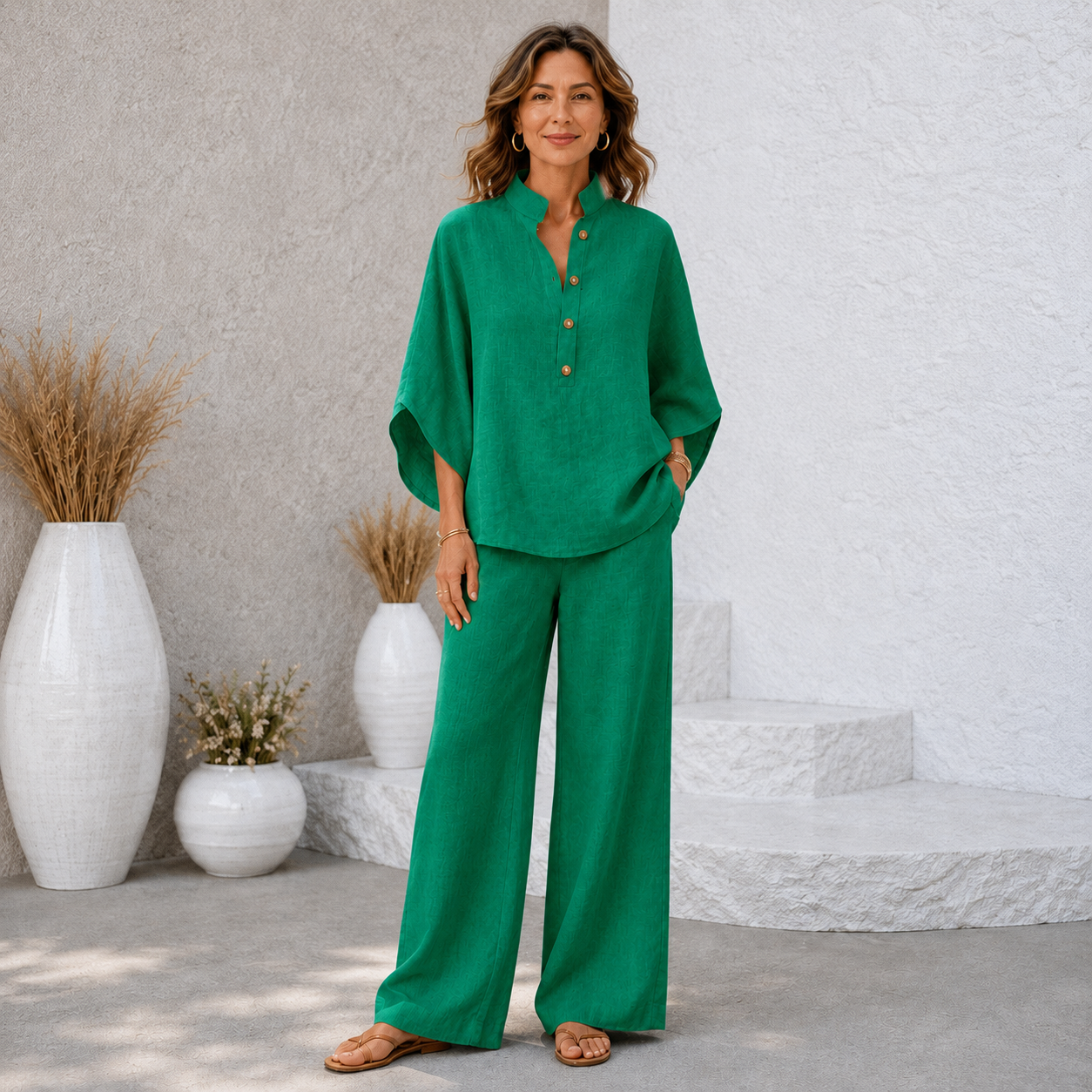 Mariel | Conjunto de algodón y lino