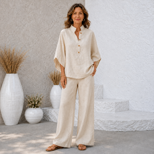Mariel | Conjunto de algodón y lino