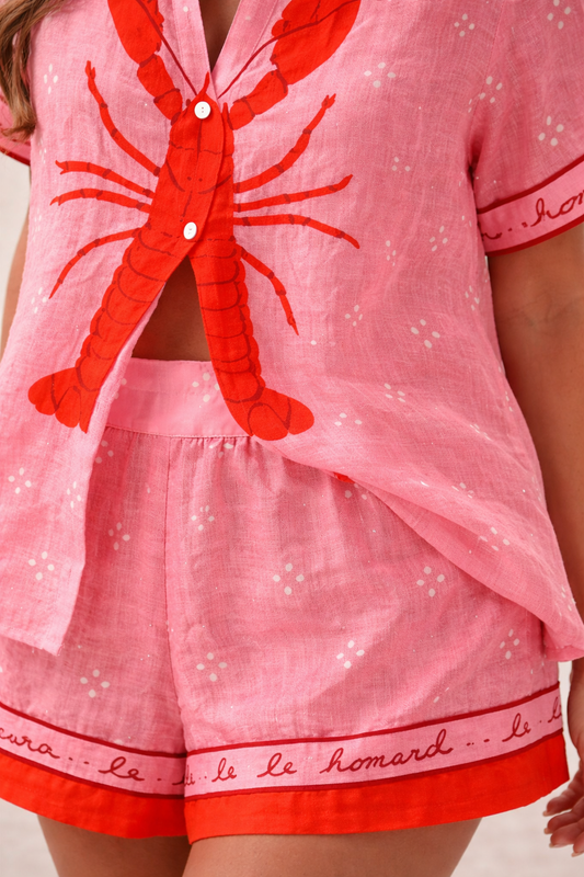 Xyla | Conjunto elegante de lino y algodón con short